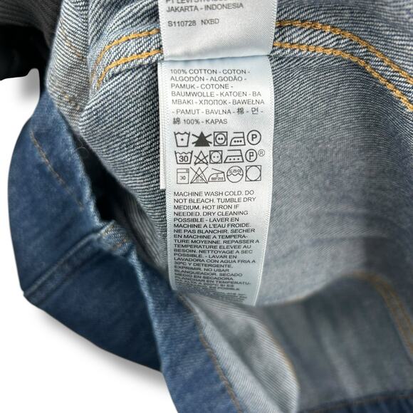 NEW Levi's Denim Dress Size XS Cotton Denim Button Front Collared Shirt Dress - Picture 10 of 11